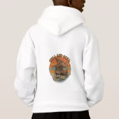 キッズボーイズファッションデザインフード付きスウェットシャツジャケット (裏面)