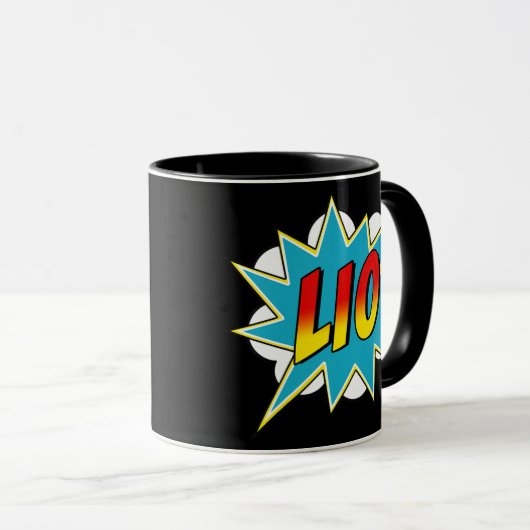 キッズボーイズリオ名漫画ブックスーパーヒーロー マグカップ (正面右)