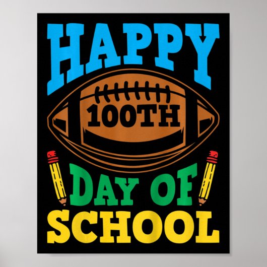 キッズボーイズ女の子100学校の日幸せ100日 ポスター (正面)