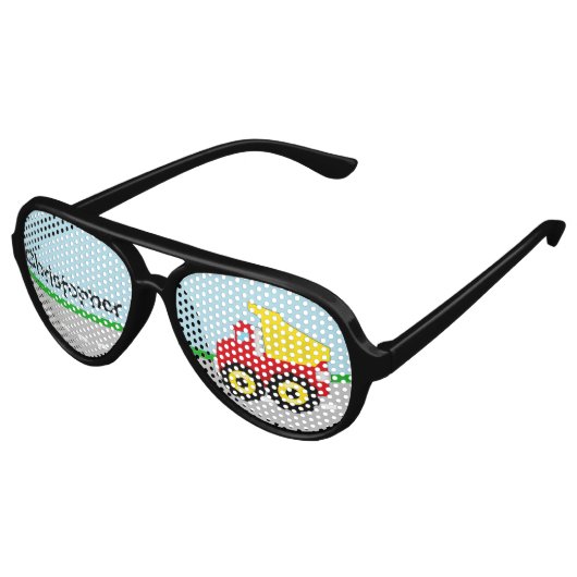 キッズボーイズ建築ダンプトラック アビエーターサングラス (アングル)