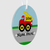 キッズボーイズ建築ダンプトラック オーナメント (正面)