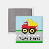 キッズボーイズ建築ダンプトラック マグネット (正面/裏面)