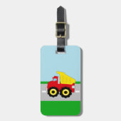 キッズボーイズ建築ダンプトラック ラゲッジタグ (正面縦)
