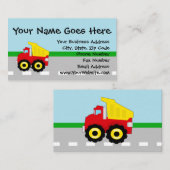 キッズボーイズ建築ダンプトラック 名刺 (正面/裏面)