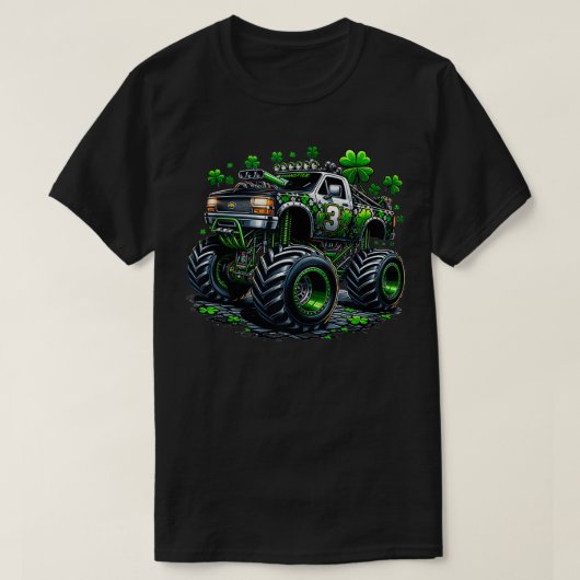キッズボーイズSt patricks day幼児ラッキーモンスターTr Tシャツ (デザイン正面)