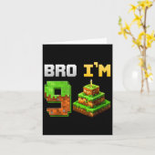 キッズボーイ私の9誕生日Broゲームピクセル9年 カード (黄色い花)