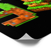 キッズボーイ私の9誕生日Broゲームピクセル9年 ポスター (角)