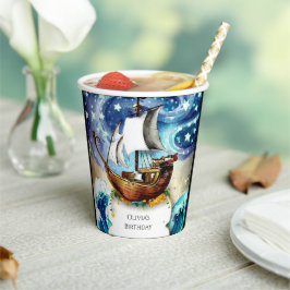 キッズボートお洒落海賊誕生日 紙コップ