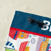 キッズボーモノグラムのト ビーチタオル (インサイチュ)