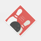 キッズボーリング誕生日パーティー スタンダードランチョンナプキン (角)