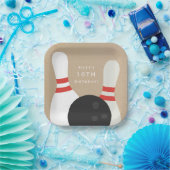 キッズボーリング誕生日パーティー ペーパープレート (パーティー)