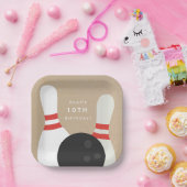 キッズボーリング誕生日パーティー ペーパープレート (パーティー)