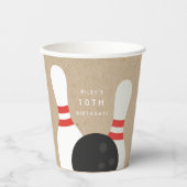 キッズボーリング誕生日パーティー 紙コップ (正面)