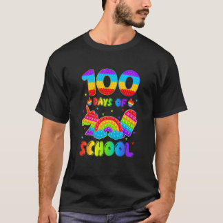 キッズポップピン100日ポップ・アートのの学校It 100th Day Bo Tシャツ