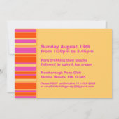 キッズポニートレッキング4歳の誕生日招待状 招待状 (裏面)