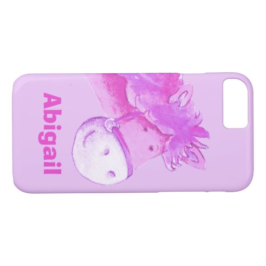 キッズポニーパープルガールズ名前をカスタムするケース Case-Mate iPhoneケース (裏面(横))