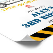 キッズポリスバースデーパーティーテーマウェルカムサイン ポスター (角)