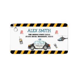 キッズポリスバースデーパーティー住所 シール