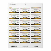 キッズポリスバースデーパーティー住所 シール (フルシート)