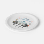 キッズポリスバースデーパーティー紙プレート ペーパープレート (アングル)