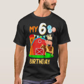 キッズマイ6誕生日おもしろい6歳農家ファーム Tシャツ (正面)