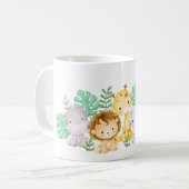 キッズマグバースデーパーティー水彩動物 コーヒーマグカップ (正面左)