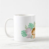 キッズマグバースデーパーティー水彩動物 コーヒーマグカップ (左)