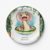 キッズマジカルスネーク誕生日 ペーパープレート (正面)