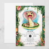 キッズマジカルスネーク誕生日 招待状 (正面/裏面)