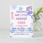 キッズマジカルマーメイドバースデーパーティー 招待状 (スタンド正面)