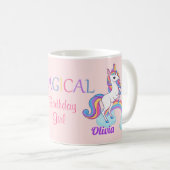 キッズマジカル3rd誕生日ユニコーンピンクマグ コーヒーマグカップ (正面右)
