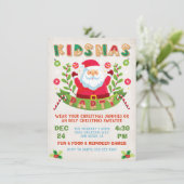 キッズマス クリスマスホリデー 子供のパーティー 招待状 (スタンド正面)