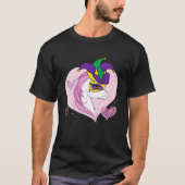 キッズマルディグラスユニコーンキュートジェスターカーニバルマスク Tシャツ (正面)