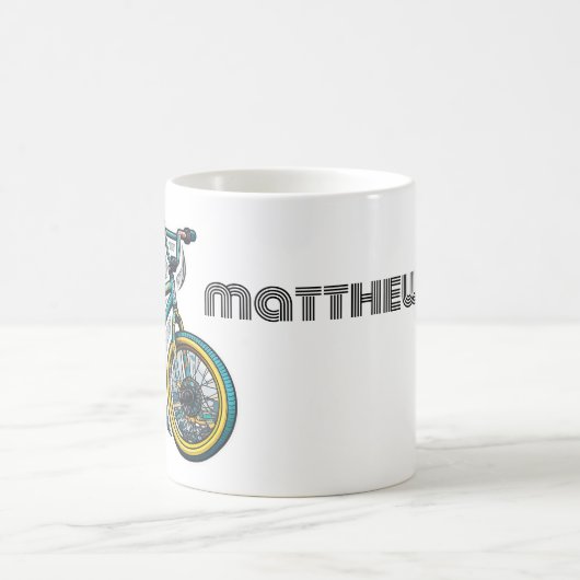 キッズマンガのバイクBMX。レーシングアドベンチャーボーイ コーヒーマグカップ (中央)