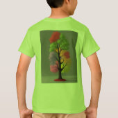 「キッズマンガツリージャージー – おもしろいとよくはしゃぐデザイン Tシャツ (裏面)