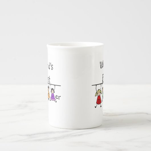 キッズマンガ最高のーコーヒーと世界の先生 ボーンチャイナマグカップ (正面)