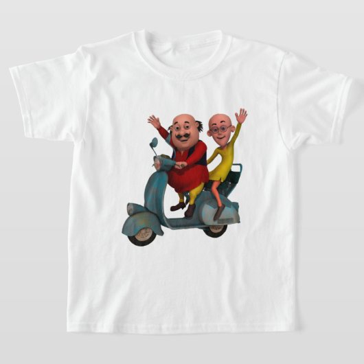 キッズマンガmotu patlu Tシャツ (レイダウン)
