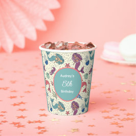 キッズマーメイド誕生日 紙コップ