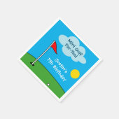 キッズミニゴルフパットパットゴルフ誕生日パーティー スタンダードカクテルナプキン (角)