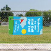 キッズミニゴルフパットパットバースデーパーティーへようこそ 横断幕 (インサイチュ)