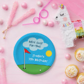 キッズミニゴルフミニゴルフ誕生日パーティー ペーパープレート (パーティー)