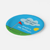 キッズミニゴルフミニゴルフ誕生日パーティー ペーパープレート (アングル)