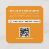 キッズミニストチャーチ招待状コールカード コーリングカード (裏面)