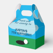 キッズミニチュアゴルフバースデーパーティーカスタム フェイバーボックス (裏面サイド)