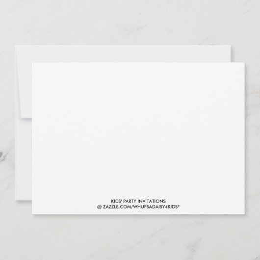 キッズミニチュアゴルフバースデーパーティ招待状 招待状 (裏面)