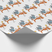 キッズムースとリス任意の大事な行事ギフトラップ ラッピングペーパー (角)