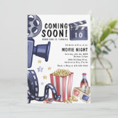 キッズムービーモダンナイトバースデーパーティー 招待状 (スタンド正面)