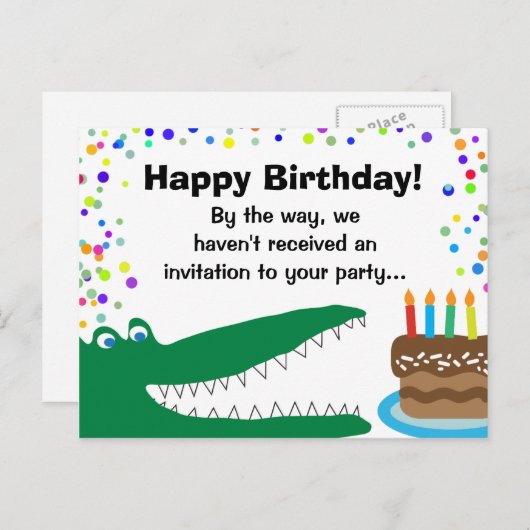 キッズメディカルデンタル患者の誕生日の挨拶 インビテーションポストカード (正面/裏面)