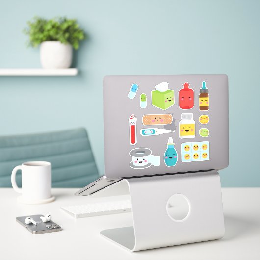 キッズメディカル シール (デスク上のノートパソコン)