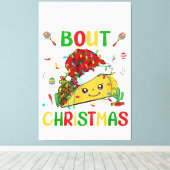 キッズメリークリスマスモンスタートラック幼児ボーイズXm キャンバスプリント (インサイチュ (ウッドフロア))